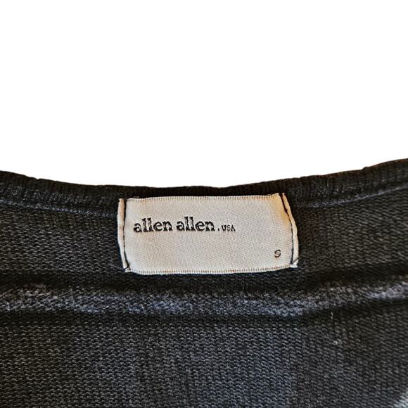 Allen Allen Black Striped Long Sleeve Tunic Shirt Dress Women's Small - Picture 4 of 6